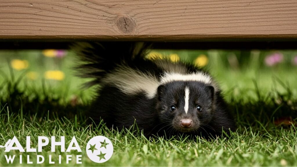 Skunk under deck